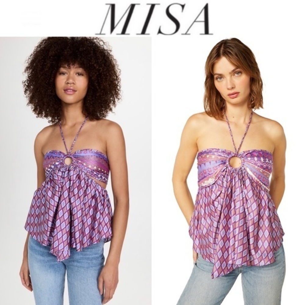 MISA Los Angeles Violeta Top in Violet Sz L